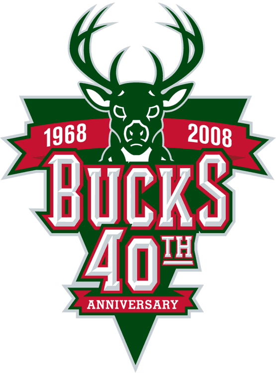 Milwaukee Bucks 2008 Anniversary Logo iron on transfers for clothing